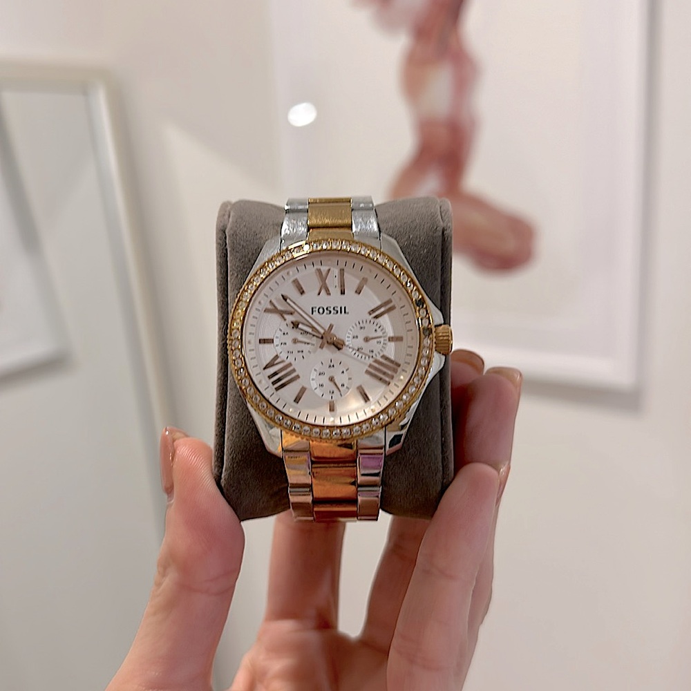 Fossil gold and white gold watch - no case